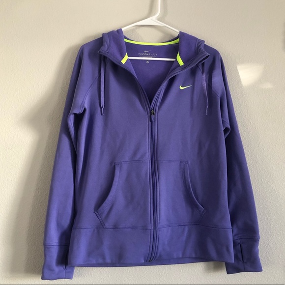Nike Tops - NWOT Nike purple thermafit zip up hoodie jacket